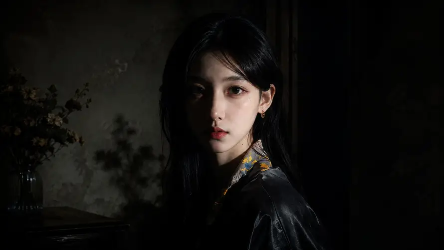 2k人像壁纸-光影 - 女孩-室内「哲风壁纸」