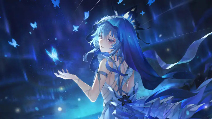 4k夜晚壁纸-托帕 - 抬手-星光「哲风壁纸」