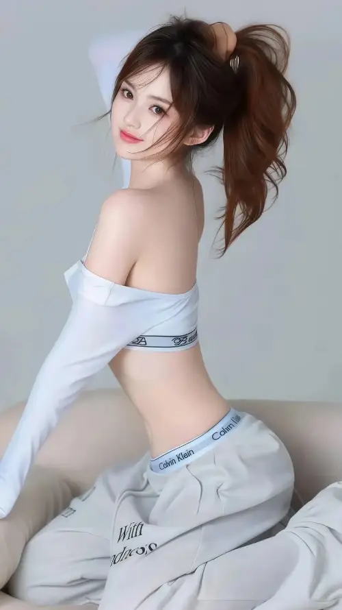 4k居家壁纸 - 美女 - 长发 - 露腰「哲风壁纸」
