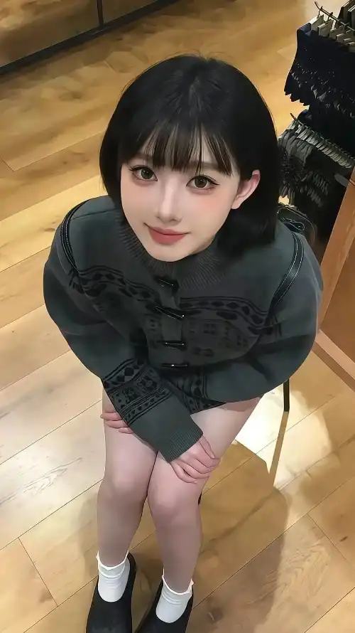 4k坐姿壁纸 - 室内 - 少女 - 甜美「哲风壁纸」