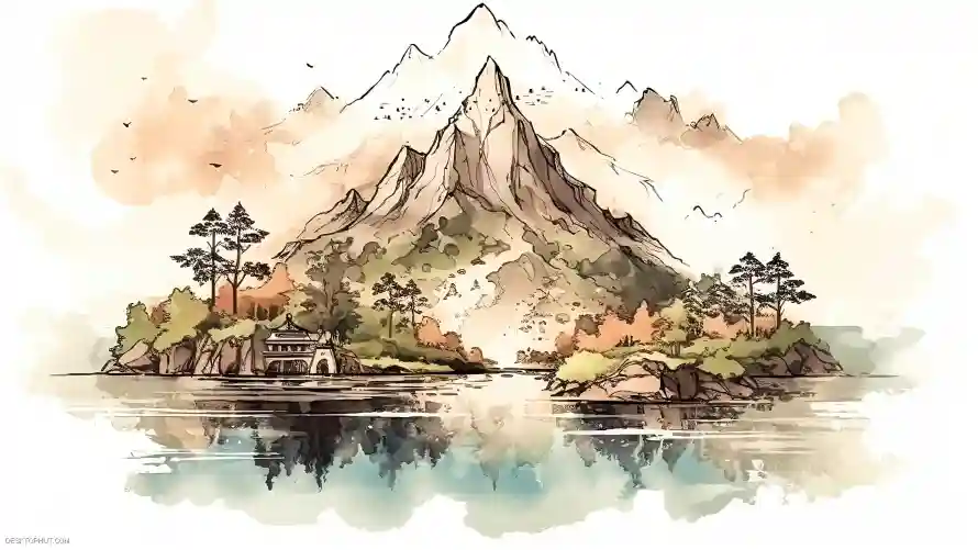 4k倒影壁纸-古典 - 国画-国风「哲风壁纸」