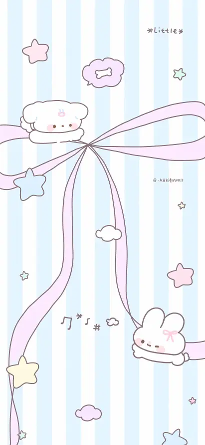 4k丝带壁纸 - 云朵 - 兔子 - 卡通「哲风壁纸」