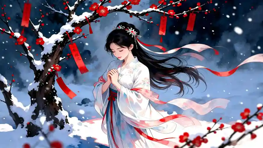 3k下雪壁纸-冬日 - 国风-图片「哲风壁纸」