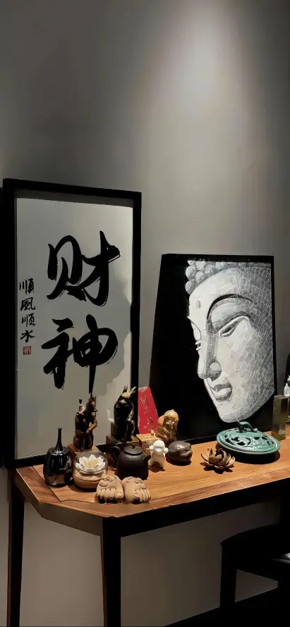 4k书法壁纸 - 佛头 - 国风 - 室内「哲风壁纸」
