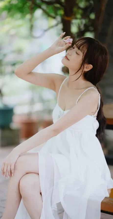 4k写真壁纸 - 坐姿 - 夏日 - 少女「哲风壁纸」