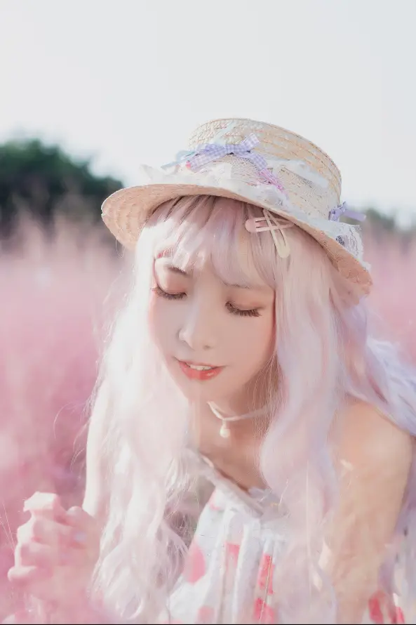 4k少女壁纸 - 户外 - 甜美 - 粉色「哲风壁纸」