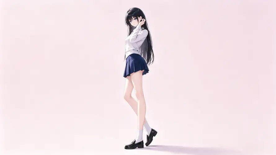 3k图片壁纸-好看 - 少女-长发「哲风壁纸」