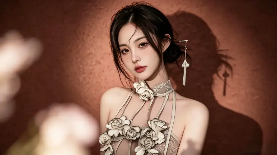 3k发簪壁纸-图片 - 暖调-盘发「哲风壁纸」