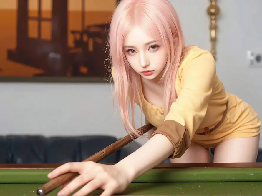 4k3D壁纸-人像 - 台球-室内「哲风壁纸」