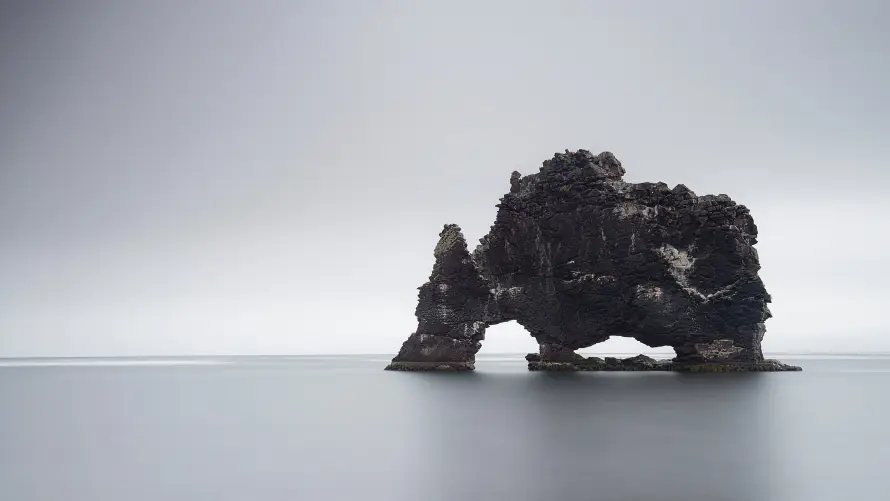 4k奇石壁纸-摆件 - 深灰-禅意「哲风壁纸」