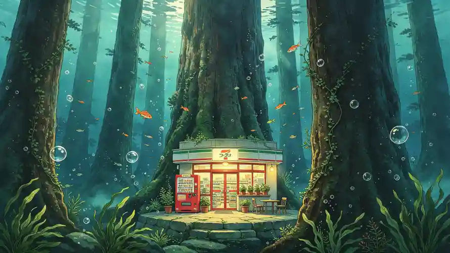 4k壁纸壁纸-小店 - 插画-树木「哲风壁纸」