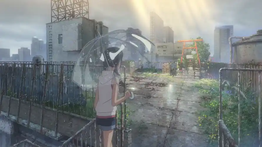 2k城市壁纸-天台 - 少女-日式「哲风壁纸」