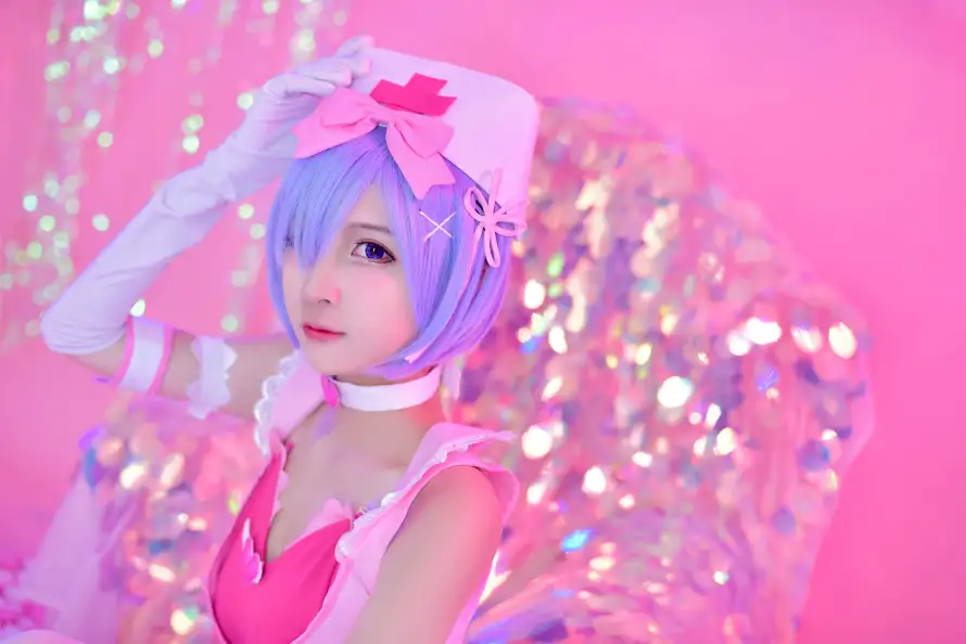 7k少女壁纸-白丝 - 蕾姆-护士帽「哲风壁纸」