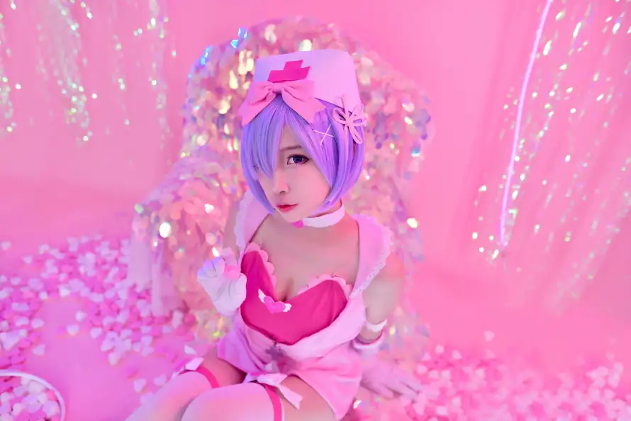 7k亮片壁纸-少女 - 白丝-蕾姆「哲风壁纸」