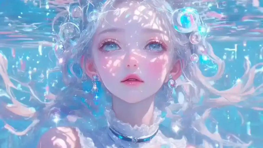 4k动漫壁纸-卷发 - 发饰-少女「哲风壁纸」