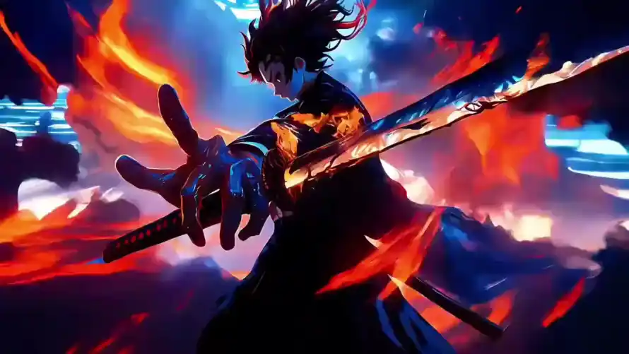 4k战斗壁纸-武士 - 火焰-热血「哲风壁纸」
