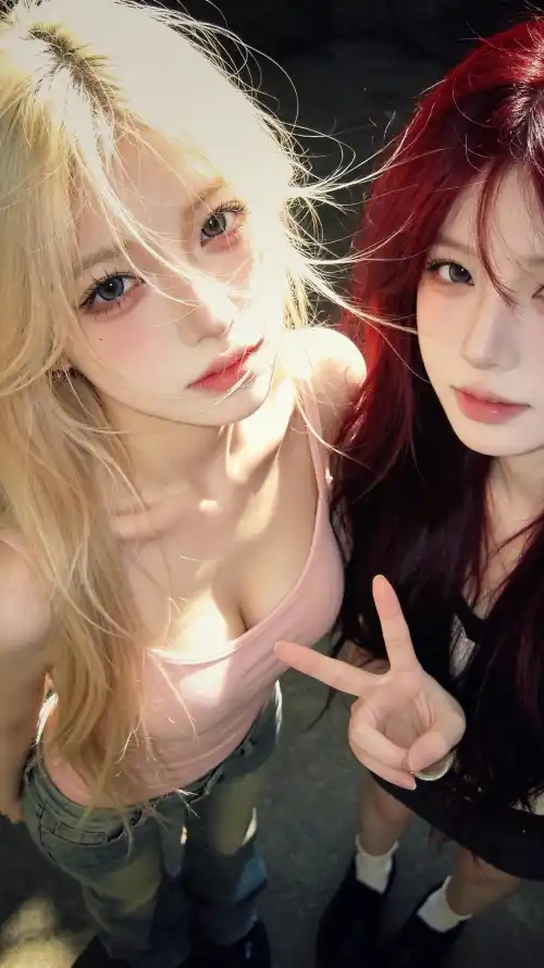 4k人像壁纸 - 吊带 - 少女 - 比耶「哲风壁纸」