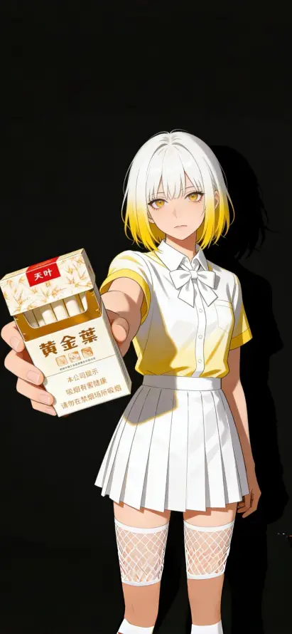 4k动漫壁纸 - 发烟 - 少女 - 烟盒「哲风壁纸」