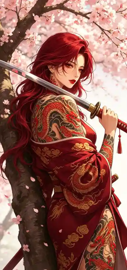 4k冷艳壁纸 - 动漫 - 和服 - 国风「哲风壁纸」