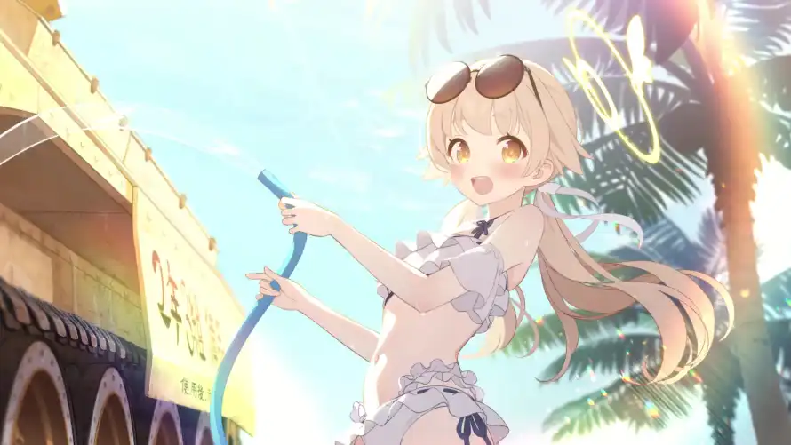 4k光环壁纸-墨镜 - 夏日-少女「哲风壁纸」