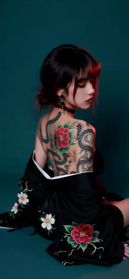 4k性感壁纸 - 短发 - 红花 - 酷飒「哲风壁纸」