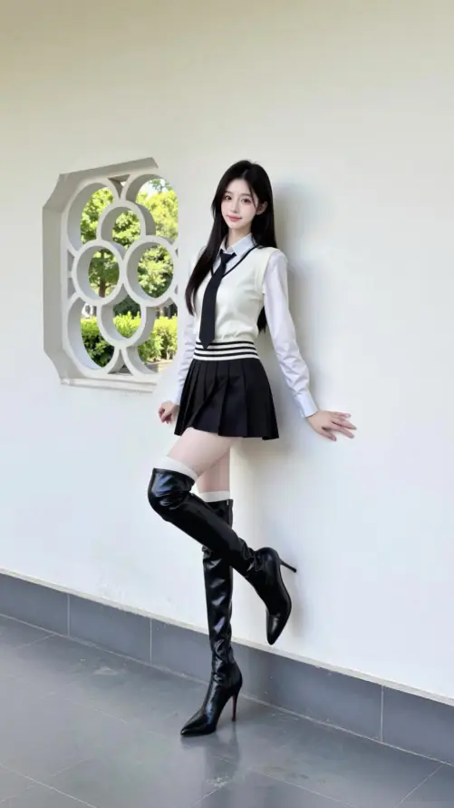 4k制服壁纸 - 手机 - 时尚 - 白墙「哲风壁纸」