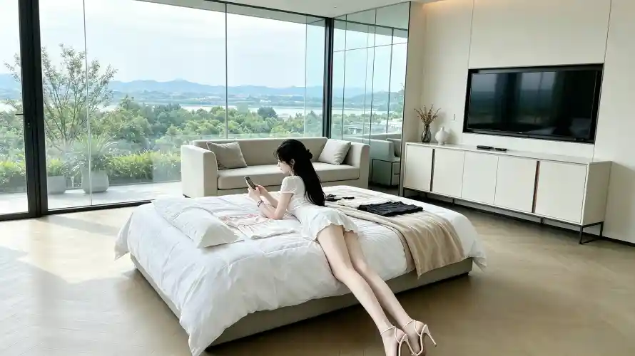 3k卧室壁纸-大床 - 好看-少女「哲风壁纸」