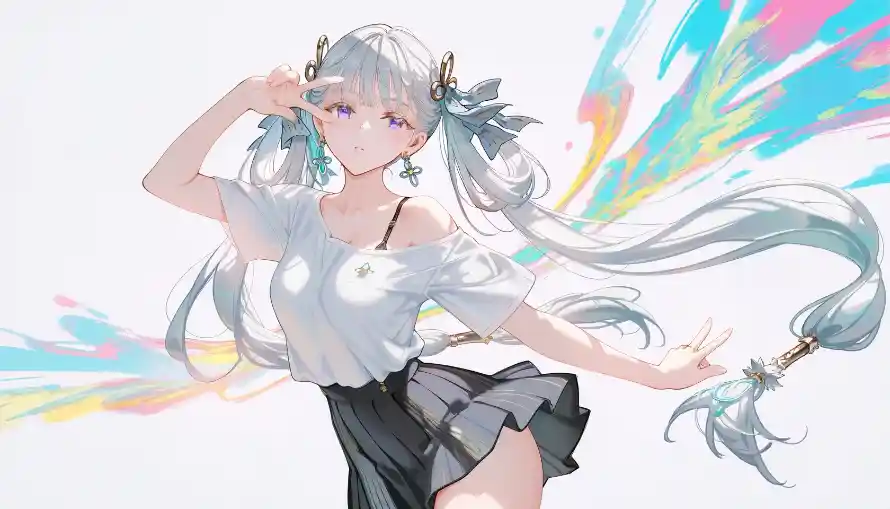2k今汐壁纸-少女 - 紫瞳-角色「哲风壁纸」