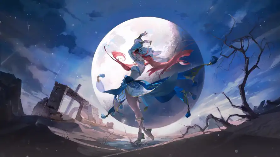 4k原神壁纸-妮露 - 少女-废墟「哲风壁纸」