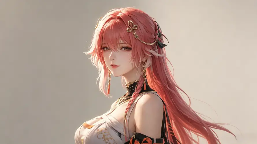 3k发饰壁纸-国风 - 好看-少女「哲风壁纸」