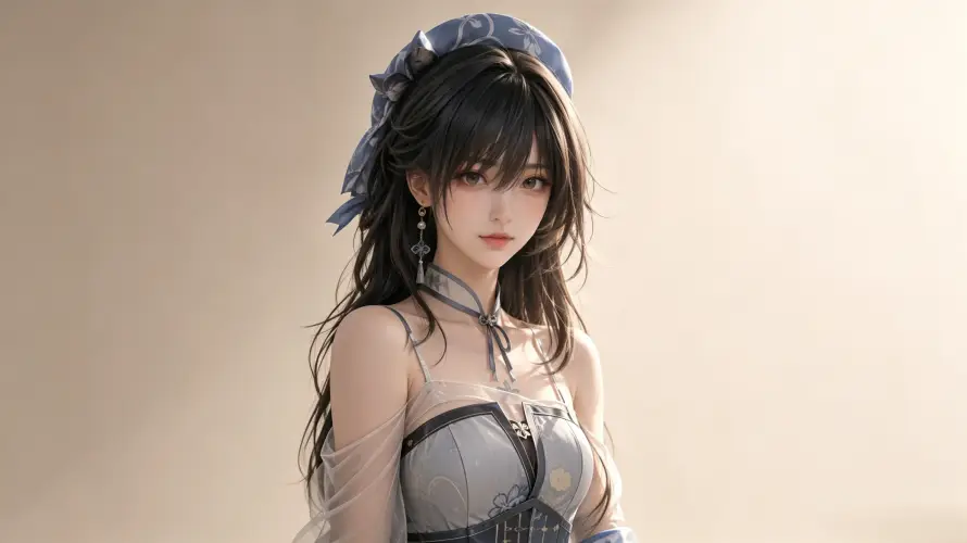 3k光影壁纸-好看 - 礼服-耳环「哲风壁纸」