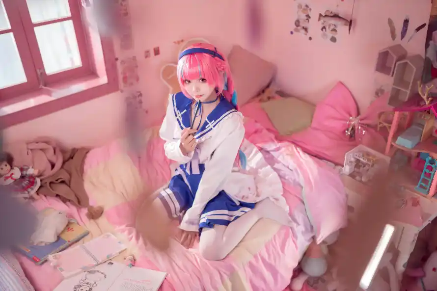 8k制服壁纸-卧室 - 少女-白丝「哲风壁纸」