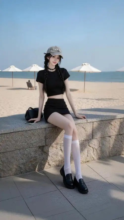 4k手机壁纸 - 沙滩 - 海边 - 皮鞋「哲风壁纸」