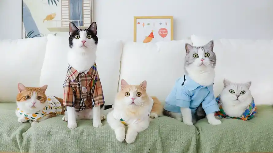 2k五只壁纸-猫 - 可爱-宠物「哲风壁纸」
