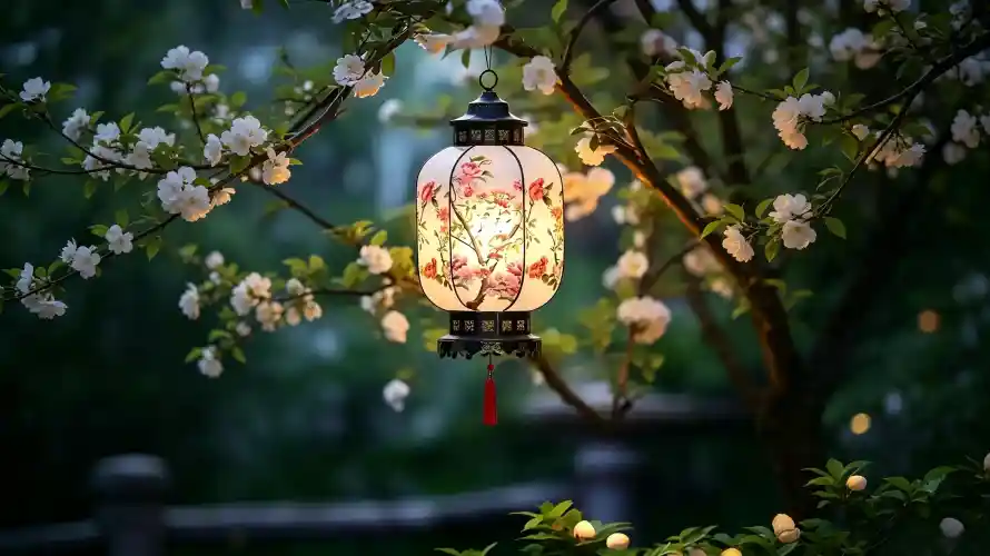 3k中式壁纸-夜景 - 春天-暖光「哲风壁纸」