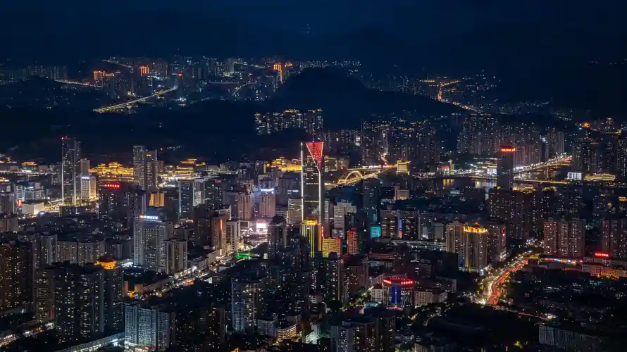 3k俯瞰壁纸-夜晚 - 夜空-灯光「哲风壁纸」