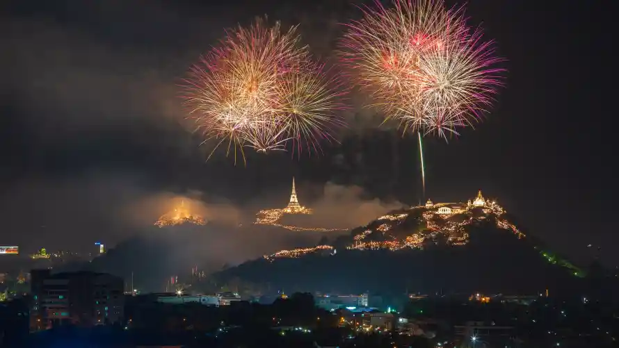 4k佛塔壁纸-喜庆 - 城市-夜晚「哲风壁纸」