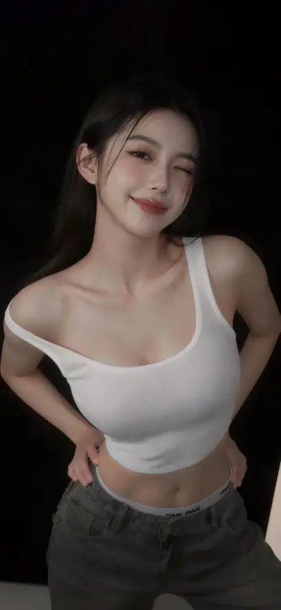 4k甜笑壁纸 - 纯欲 - 美女 - 露肩「哲风壁纸」