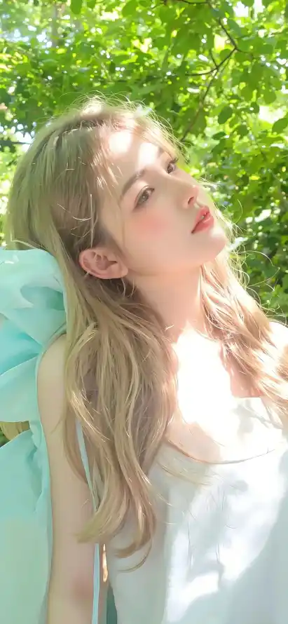 4k户外壁纸 - 清新 - 绿树 - 美女「哲风壁纸」