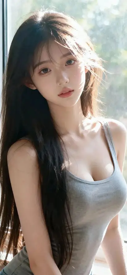 4k光影壁纸 - 窗边 - 纯欲 - 美女「哲风壁纸」