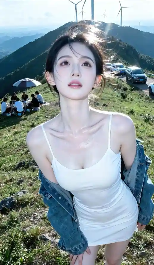 4k少女壁纸 - 山顶 - 性感 - 户外「哲风壁纸」