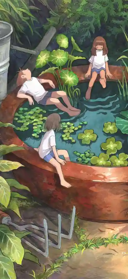 4k休闲壁纸 - 卡通 - 夏日 - 小孩「哲风壁纸」