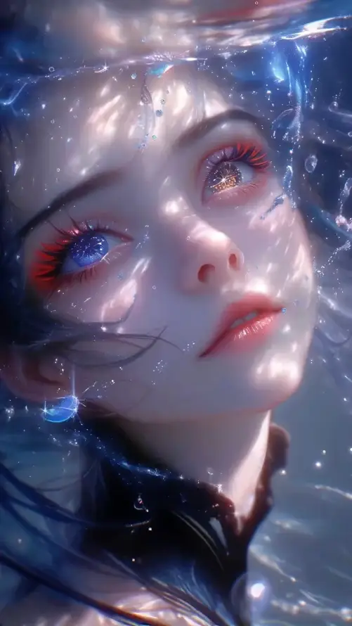 4k光影壁纸 - 冷调 - 少女 - 异瞳「哲风壁纸」
