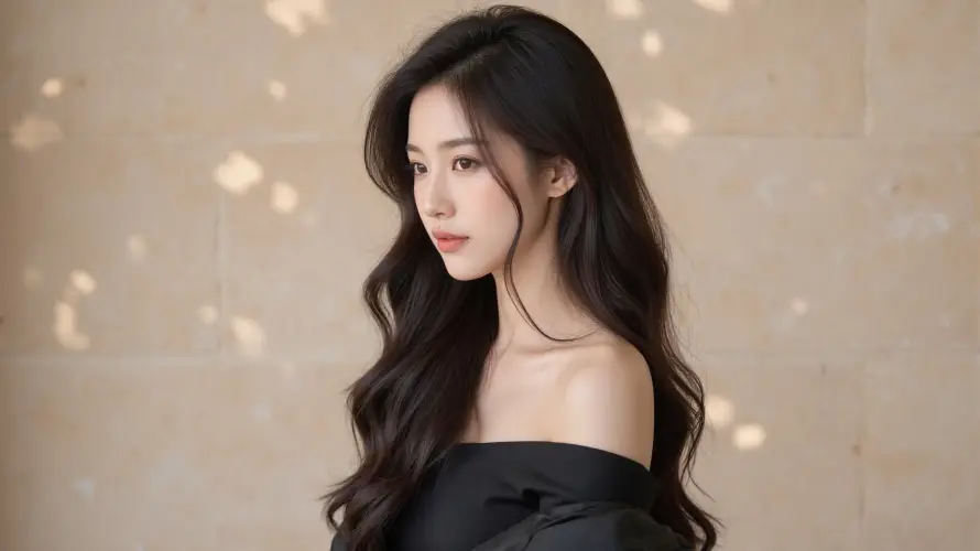 2k侧颜壁纸-光影 - 写真-卷发「哲风壁纸」