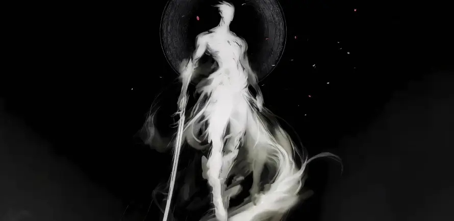 2k仙气壁纸-古风 - 长剑-人形剪影「哲风壁纸」