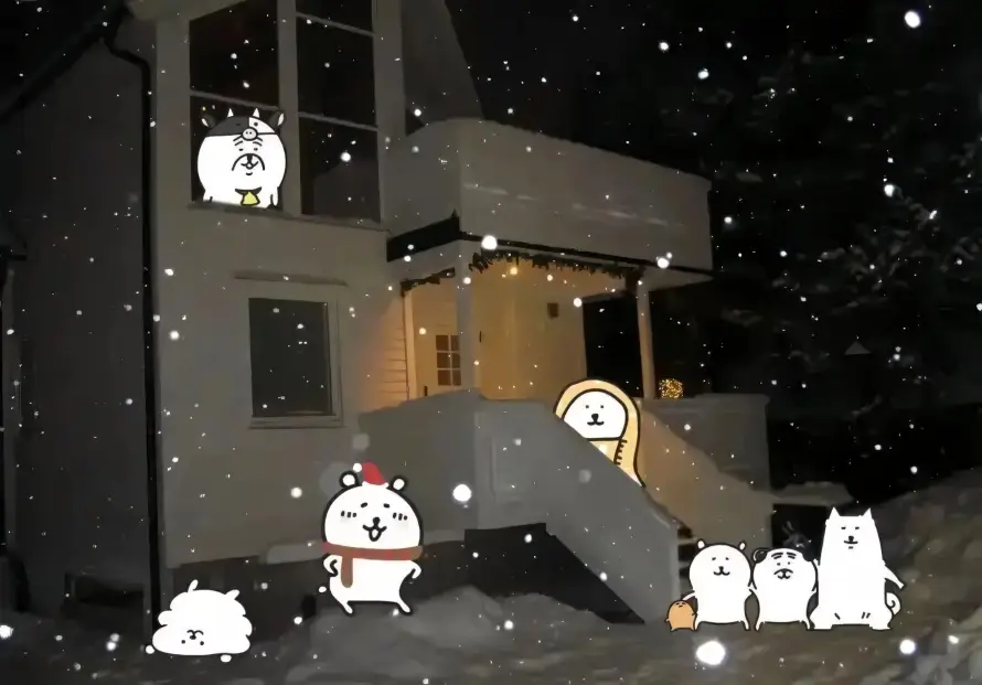 2k下雪壁纸-冬日 - 卡通-可爱「哲风壁纸」
