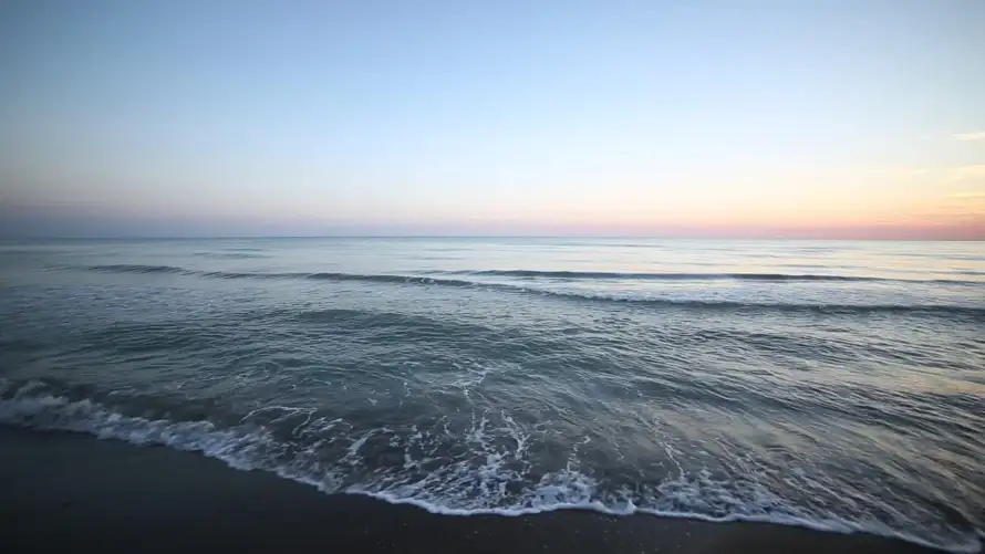 2k大海壁纸-日落 - 晨昏-沙滩「哲风壁纸」