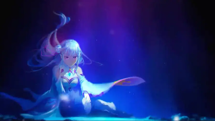 2k坐姿壁纸-少女 - 梦幻-紫眸「哲风壁纸」