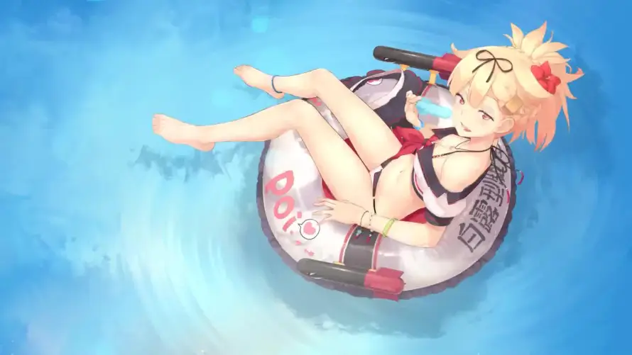 2k夏日壁纸-夕立 - 少女-水面「哲风壁纸」