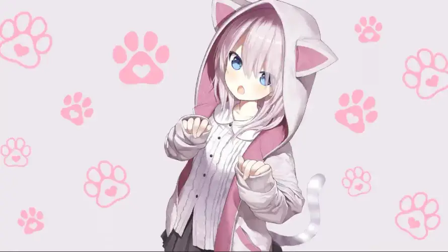 2k兽耳壁纸-可爱 - 日系-猫娘「哲风壁纸」